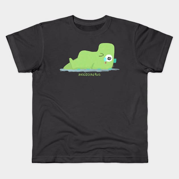 Anxiosaurus Kids T-Shirt by forsakenstar